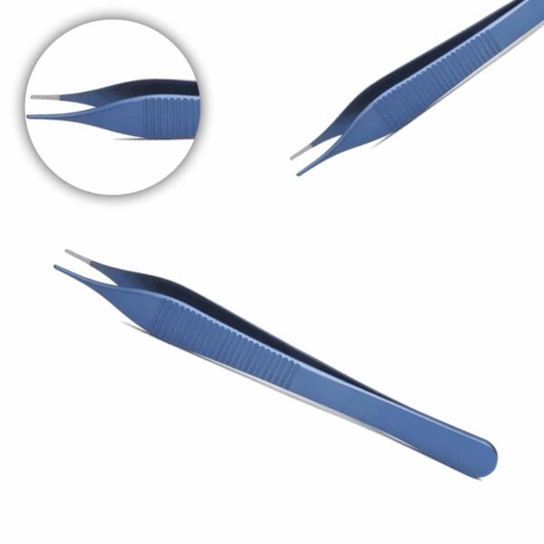 Adson Forceps teeth Tissue Titanium-Blueline Forceps