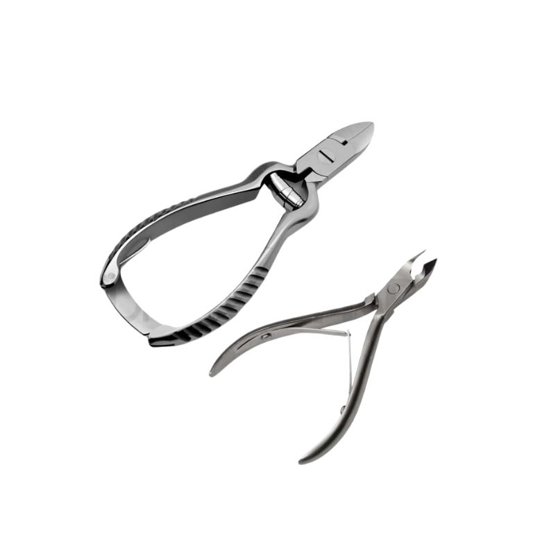 Toe Nail Clipper Cutter Set of 2 Barrel Spring & Cuticle Nipper